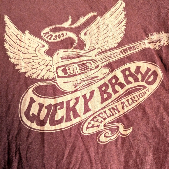 Women's Lucky Brand xs rocker Tshirt - Picture 1 of 5